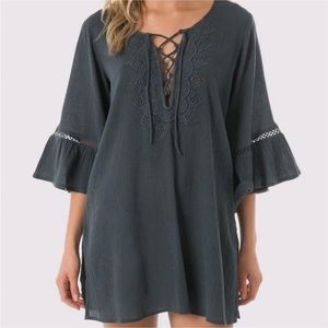 O'Neill Juniors' Salt Water Solids
Long-Sleeve Cover-up Deep Teal